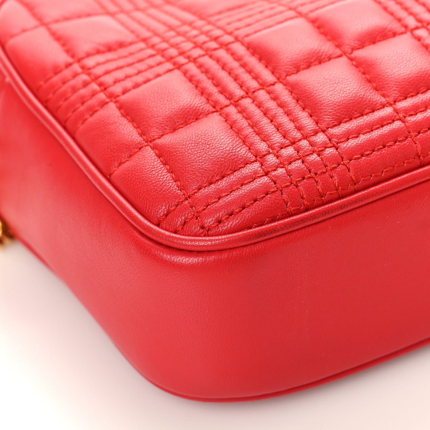 Lambskin Quilted Camera Bag Bright Red