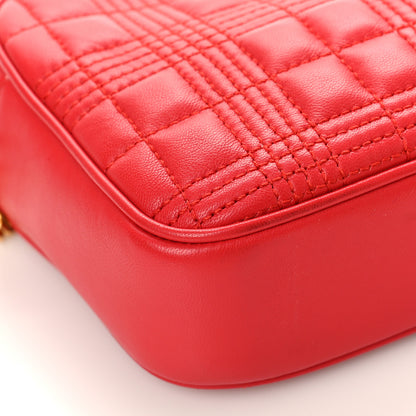 Burberry Lambskin Quilted Camera Bag Bright Red 7 of 8