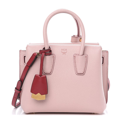 MCM Grained Calfskin Mini Milla Tote Pale Mauve 1 of 9