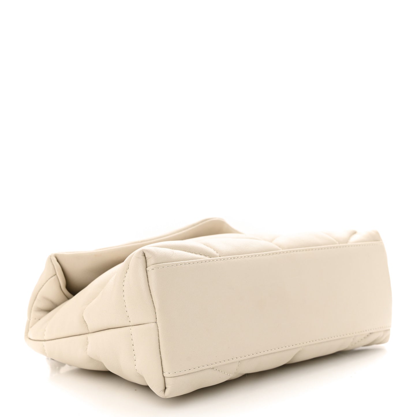 Lambskin Quilted Toy Loulou Puffer Monogram Chain Satchel Crema Soft