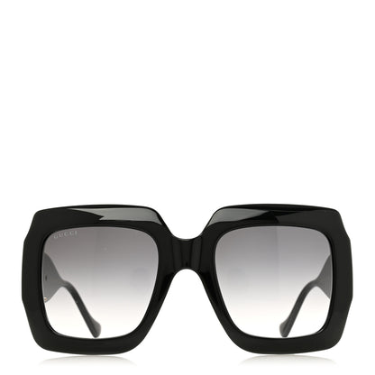 Gucci Acetate Square Frame Chain Sunglasses GG1022S Black 2 of 7