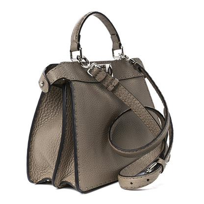 Fendi Cuoio Romano Selleria Chamois Small Peekaboo I SEE U Satchel Corda Camelia Cipria 3 of 11