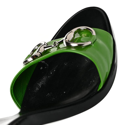 Gucci Patent Lambskin Horsebit High Heel Sandals 8 Spring 7 of 11