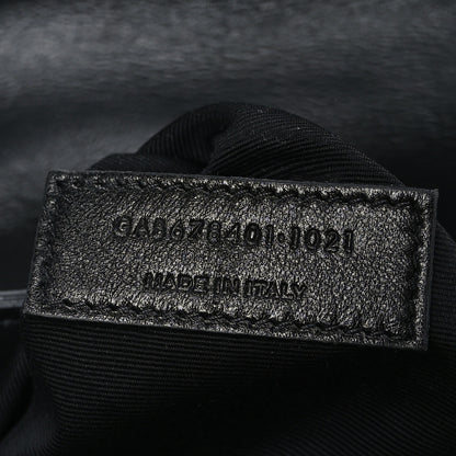 Saint Laurent Calfskin Y Quilted Monogram Monochrome Toy Loulou Crossbody Bag Black 7 of 9