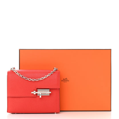 Hermes Chevre Mysore Mini Verrou Chaine Bag Rouge Tomate 12 of 12