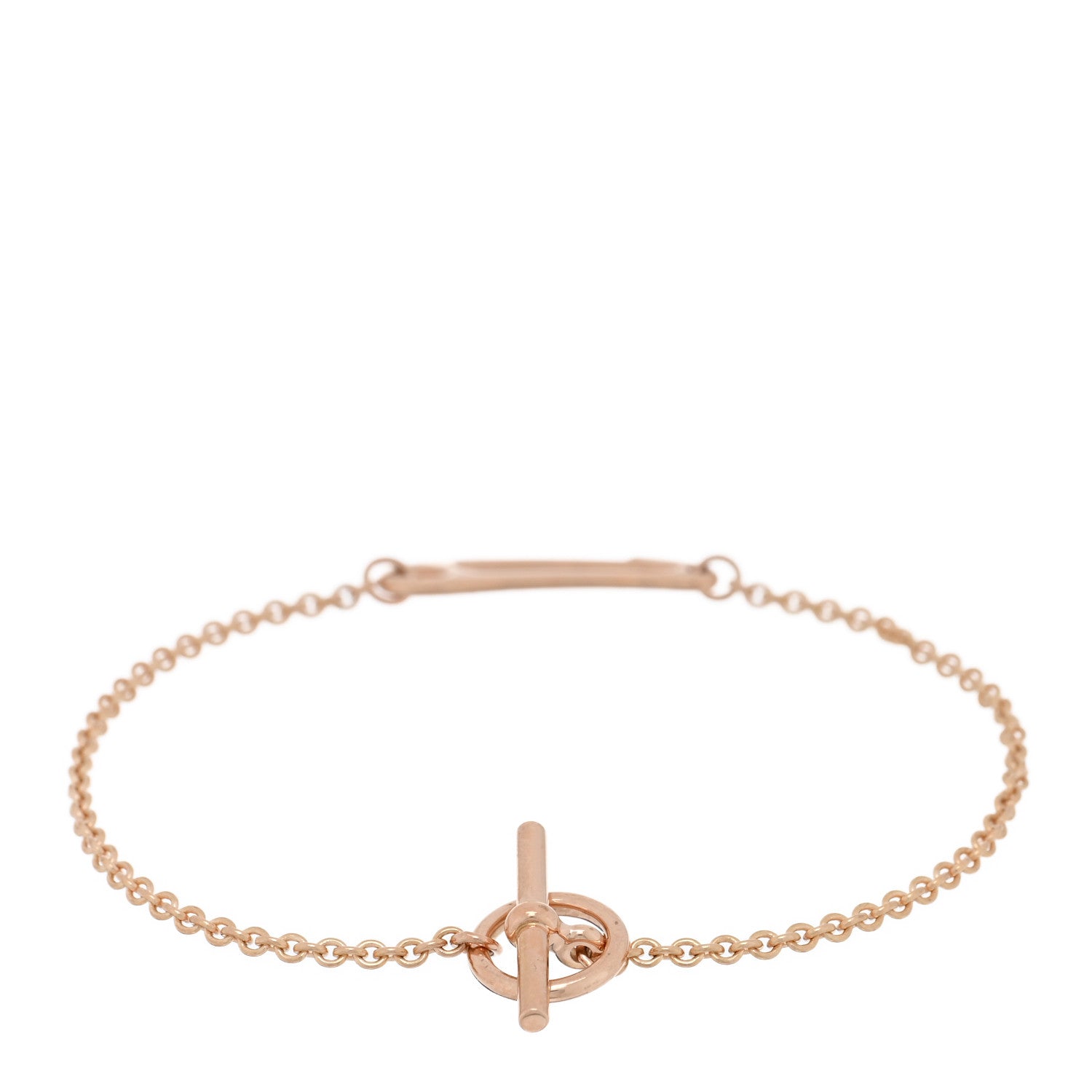 Hermes 18K Rose Gold Mini Chaine d'Ancre Punk Bracelet SH 2 of 4
