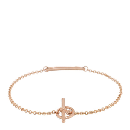 Hermes 18K Rose Gold Mini Chaine d'Ancre Punk Bracelet SH 2 of 4