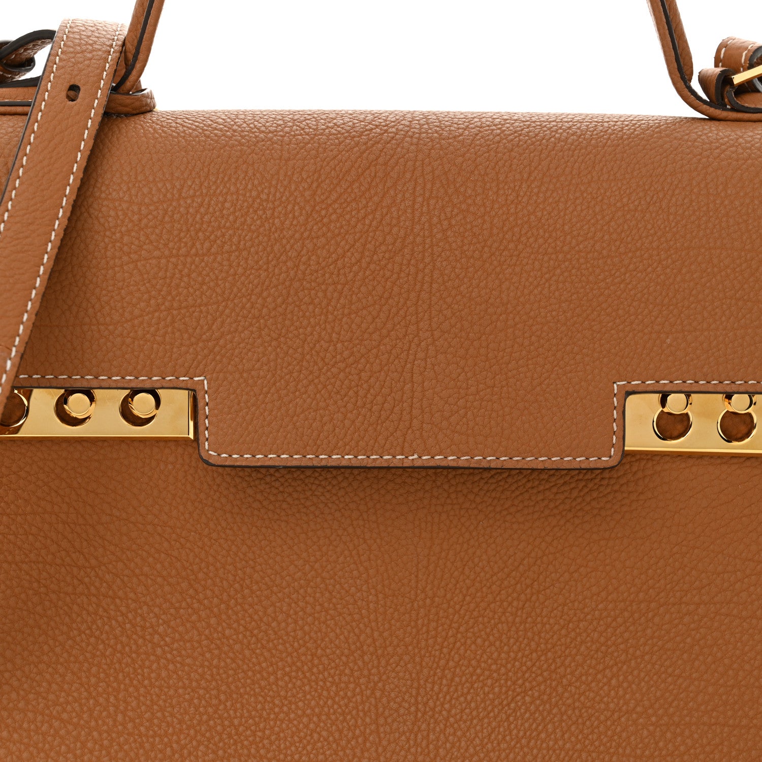 Delvaux Crispy Calfskin MM Tempete Satchel Vegetal 7 of 12