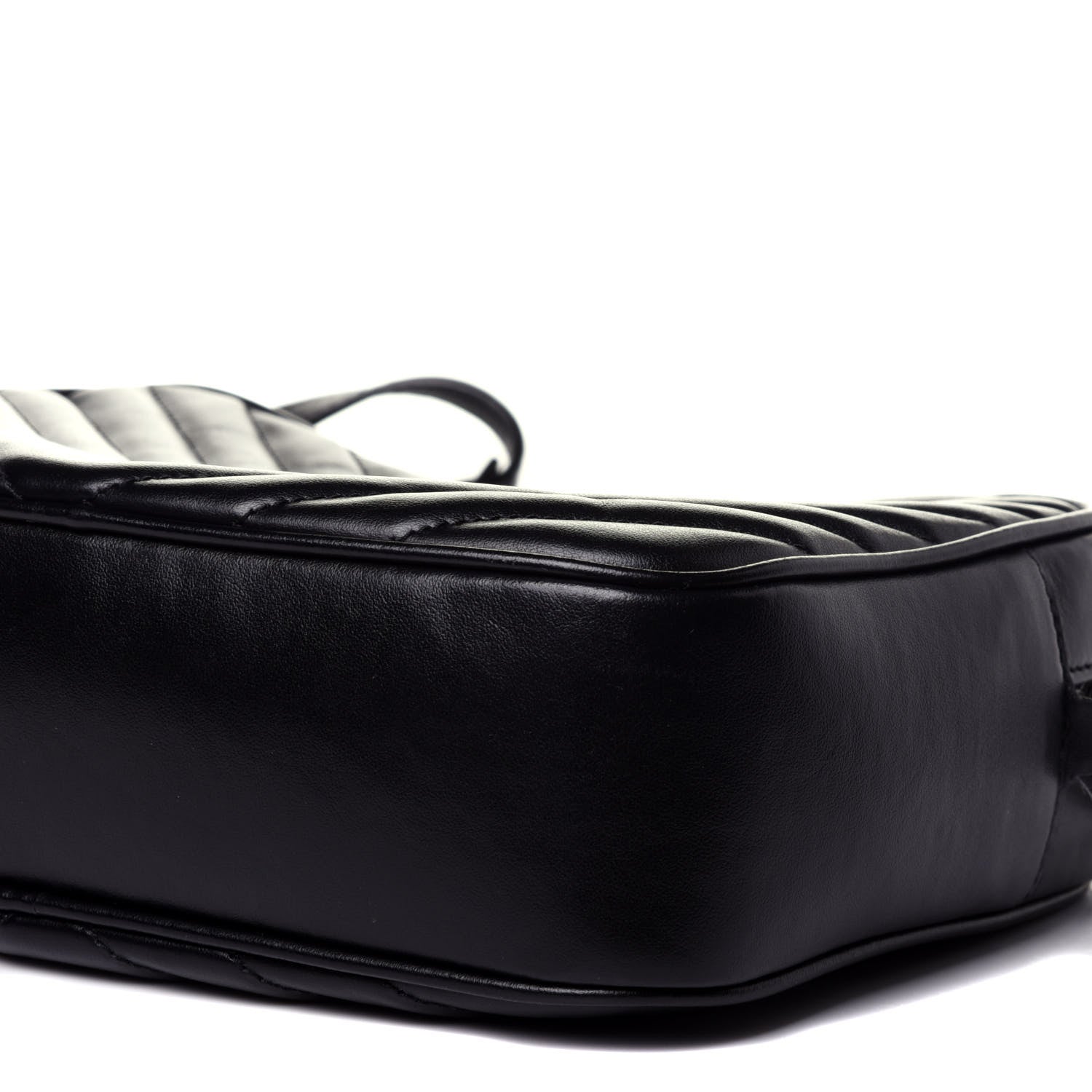 Saint Laurent Calfskin Matelasse Monogram Lou Camera Bag Black 9 of 13