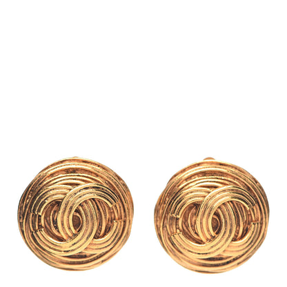 Chanel CC Clip On Earrings Gold 1 of 4