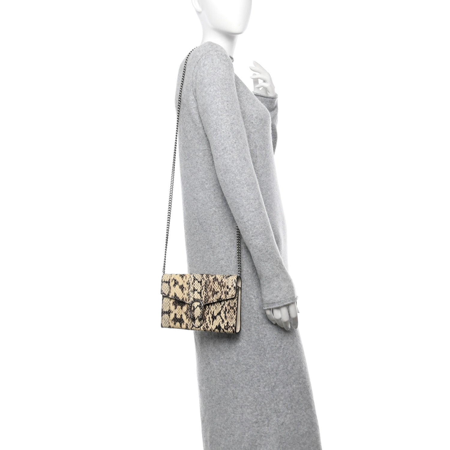 Gucci Watersnake Mini Dionysus Chain Wallet 2 of 11