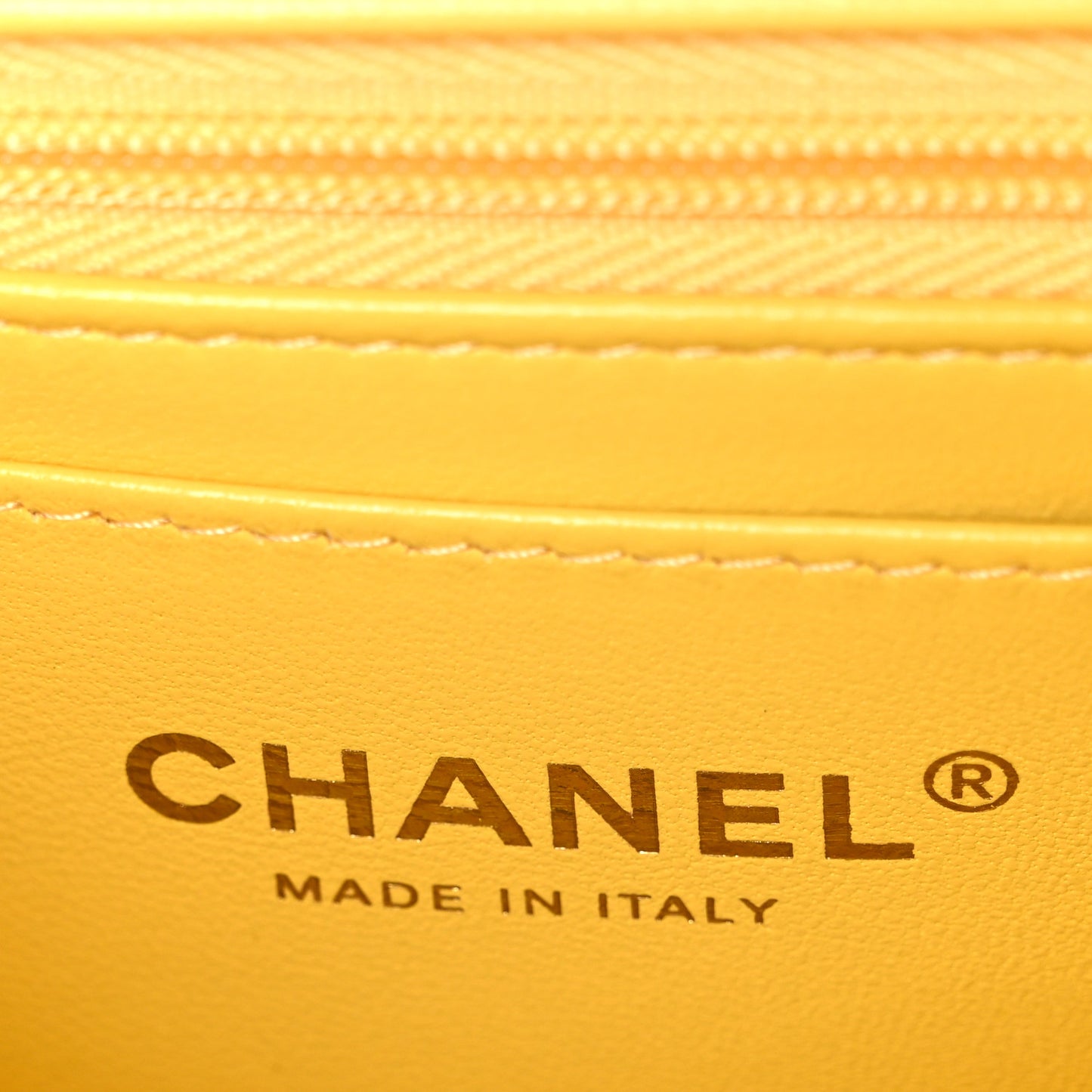 Lambskin Quilted Mini Rectangular Flap Yellow