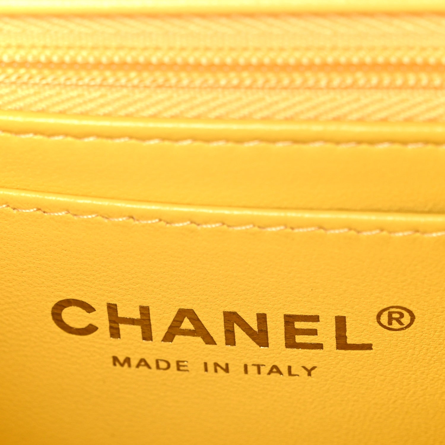 Chanel Lambskin Quilted Mini Rectangular Flap Yellow 6 of 11