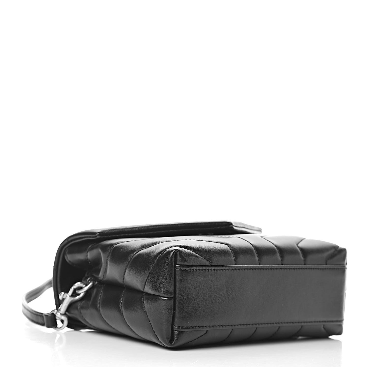 Calfskin Y Quilted Monogram Toy Loulou Crossbody Bag Black