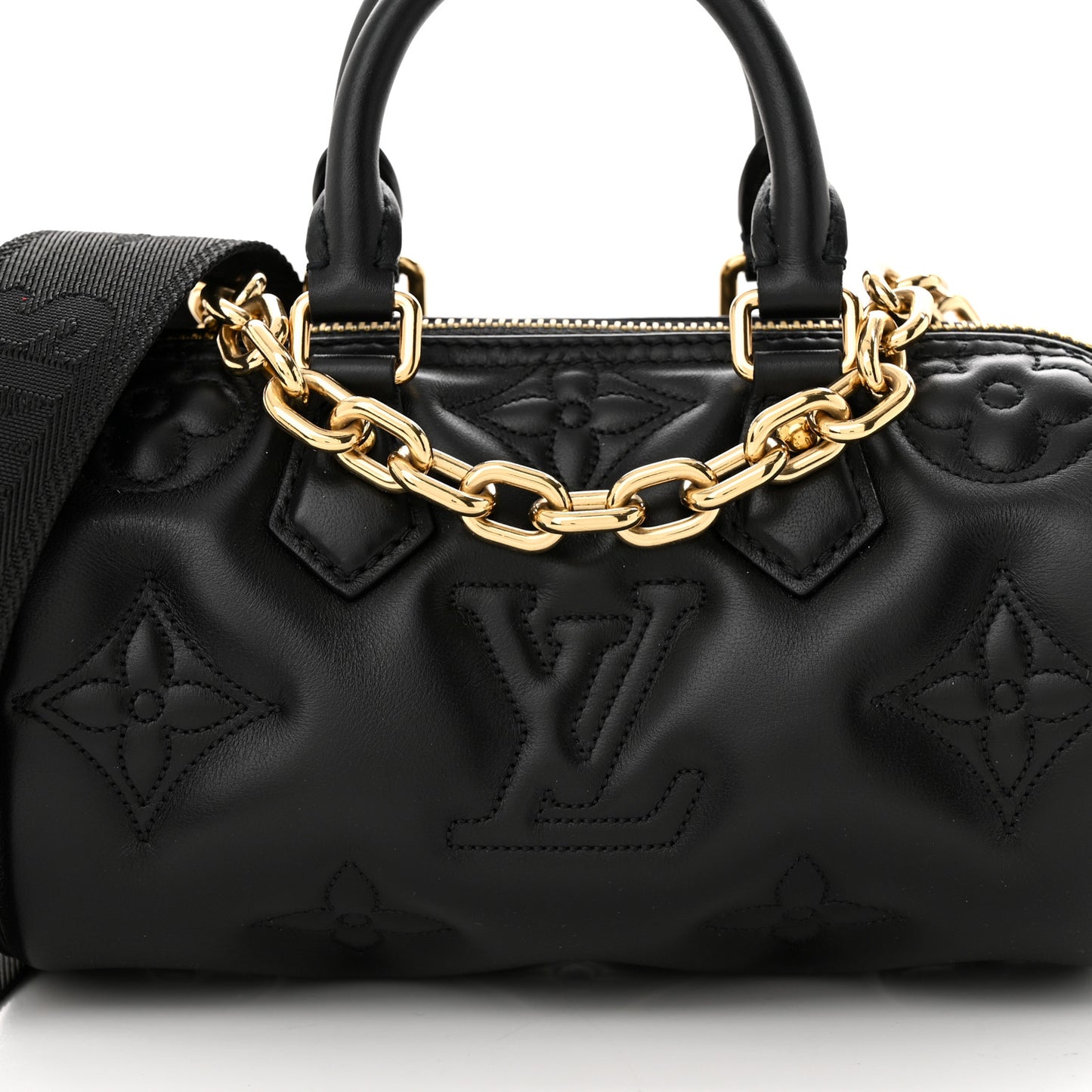 Calfskin Bubblegram Papillon BB Black