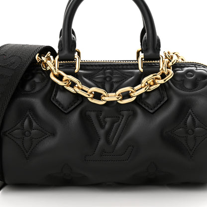 Louis Vuitton Calfskin Bubblegram Papillon BB Black 7 of 9