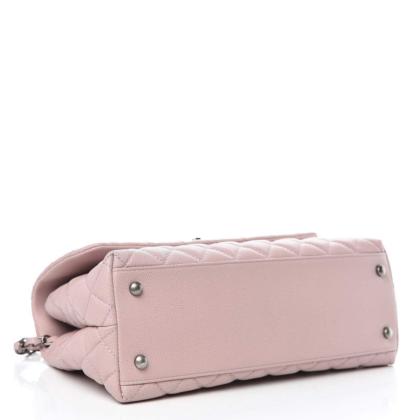 Caviar Quilted Small Coco Handle Flap Pink