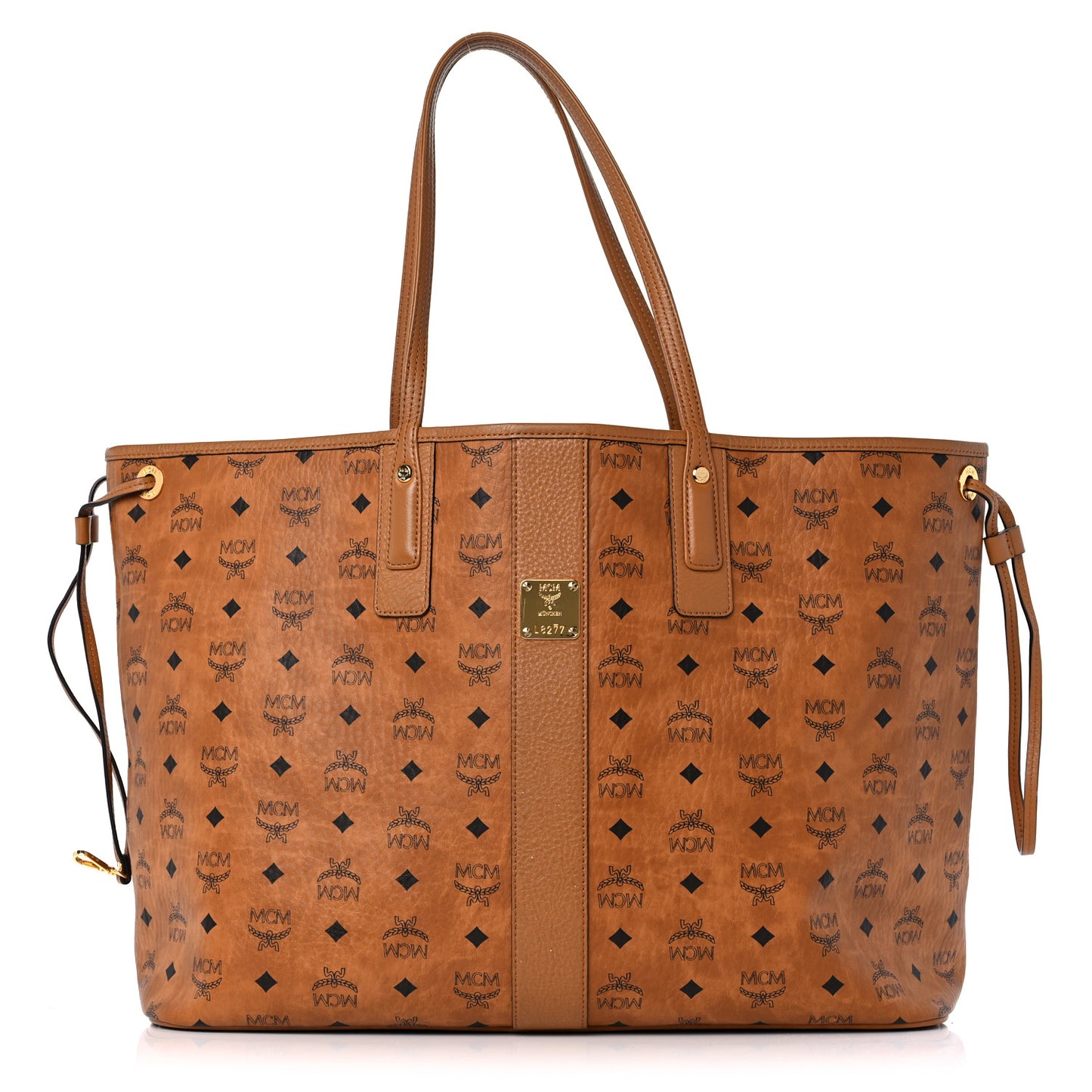 Visetos Large Liz Reversible Shopper Tote Cognac