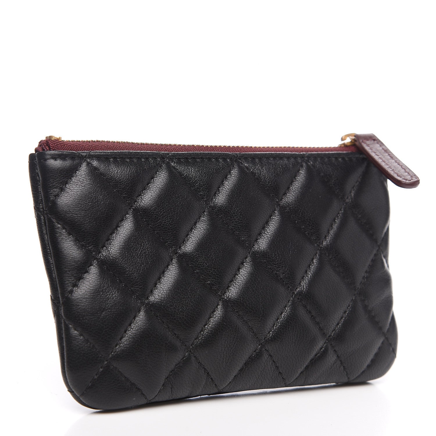 Chanel Lambskin Quilted Small Cosmetic Case Black 2 of 7