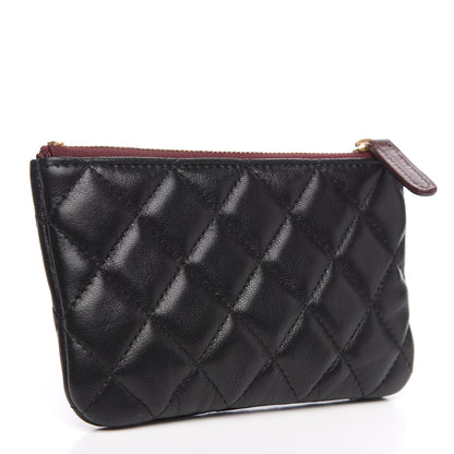 Chanel Lambskin Quilted Small Cosmetic Case Black 2 of 7