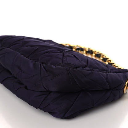 Prada Tessuto Nylon Chevron Quilted Shoulder Bag Plum 7 of 7