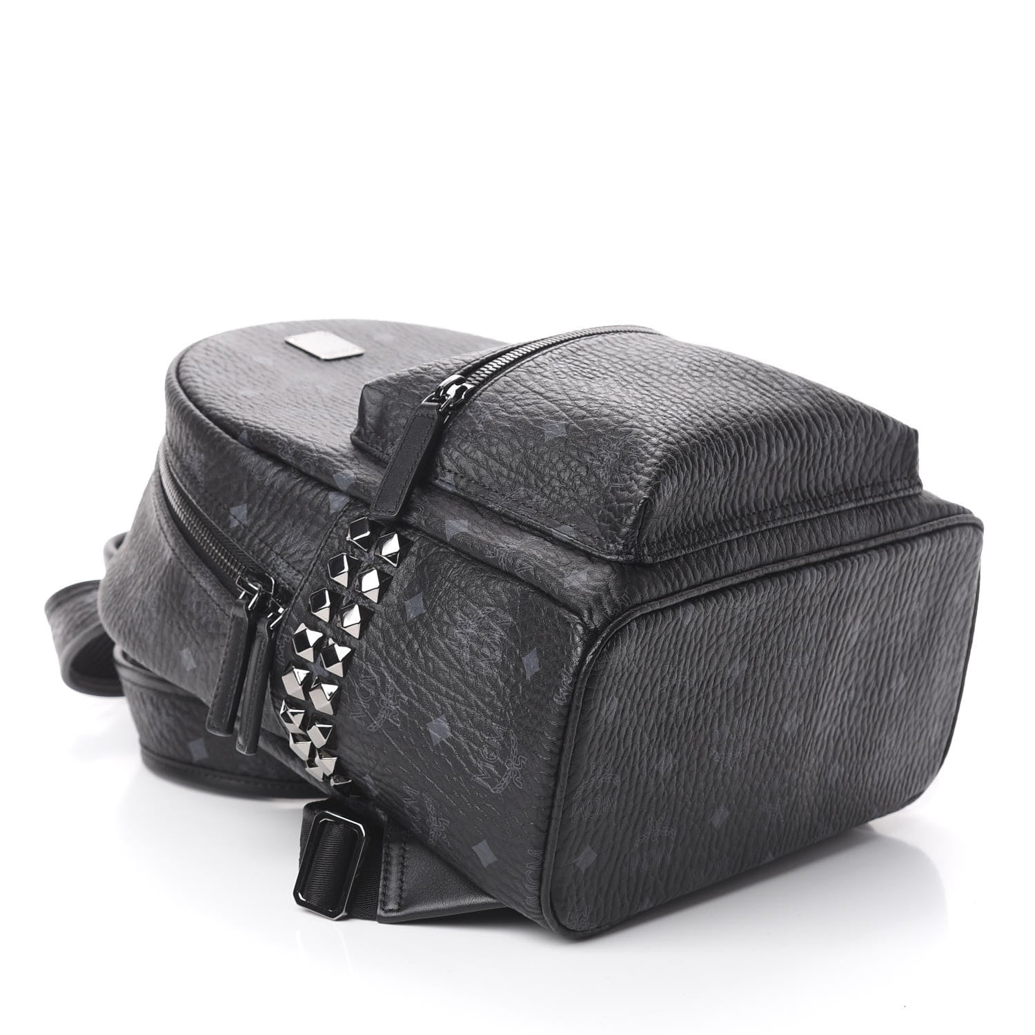 MCM Visetos Small Side Stud Stark Backpack Black 3 of 8