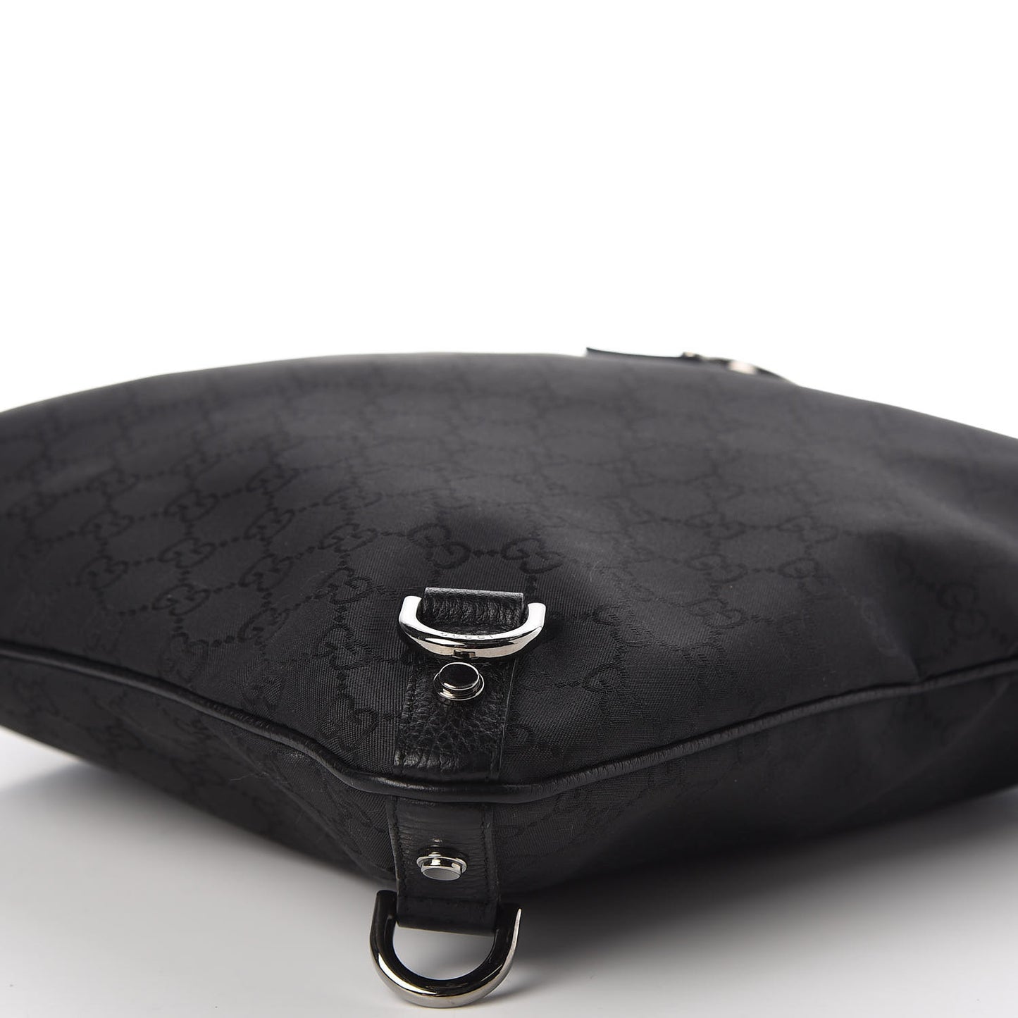 Nylon Monogram Abbey Messenger Bag Black