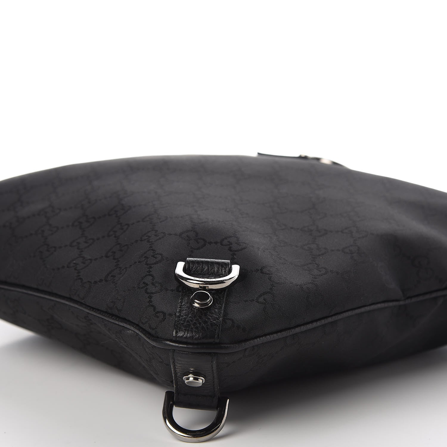 Gucci Nylon Monogram Abbey Messenger Bag Black 7 of 11