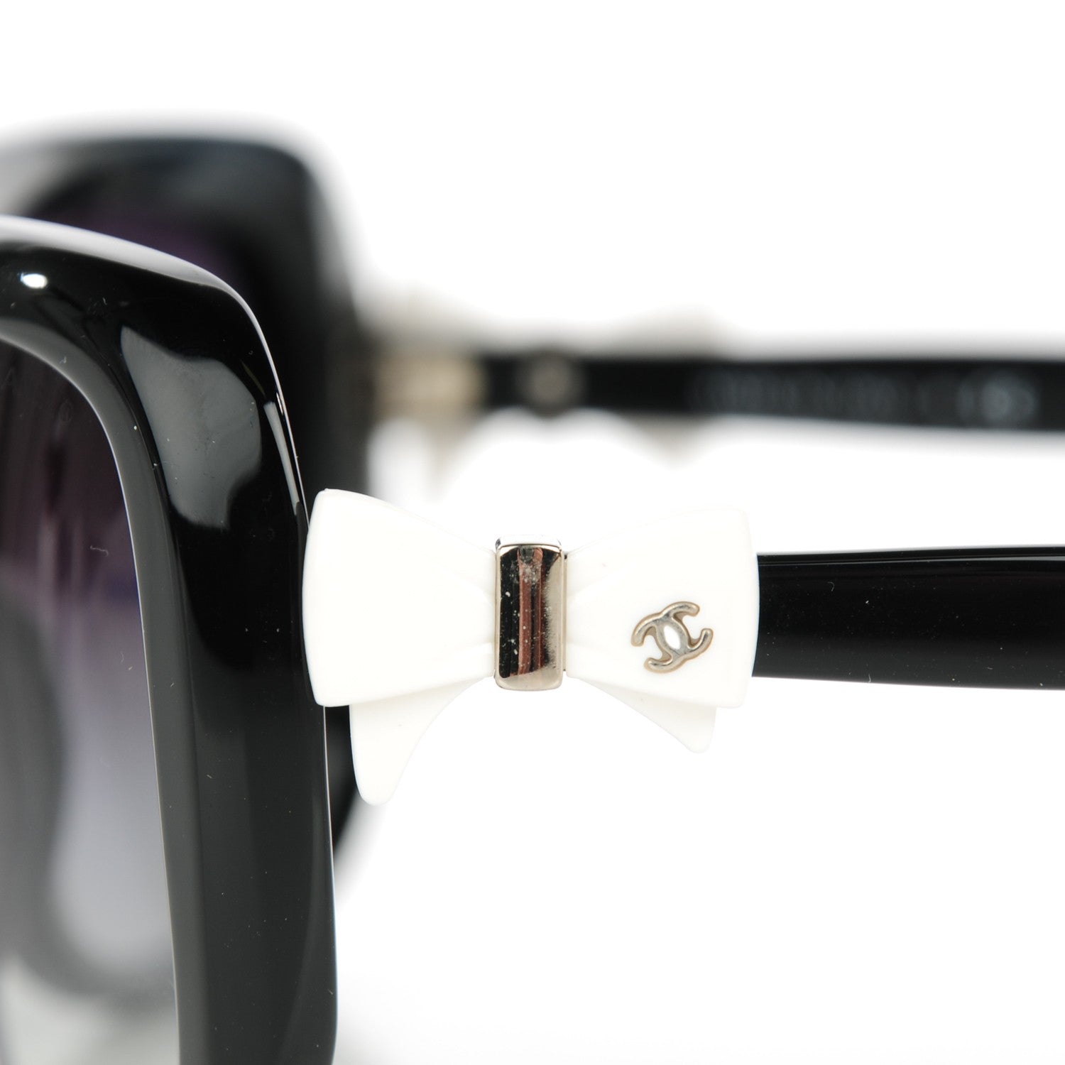 Chanel CC Bow Sunglasses 5171 Black White 7 of 7