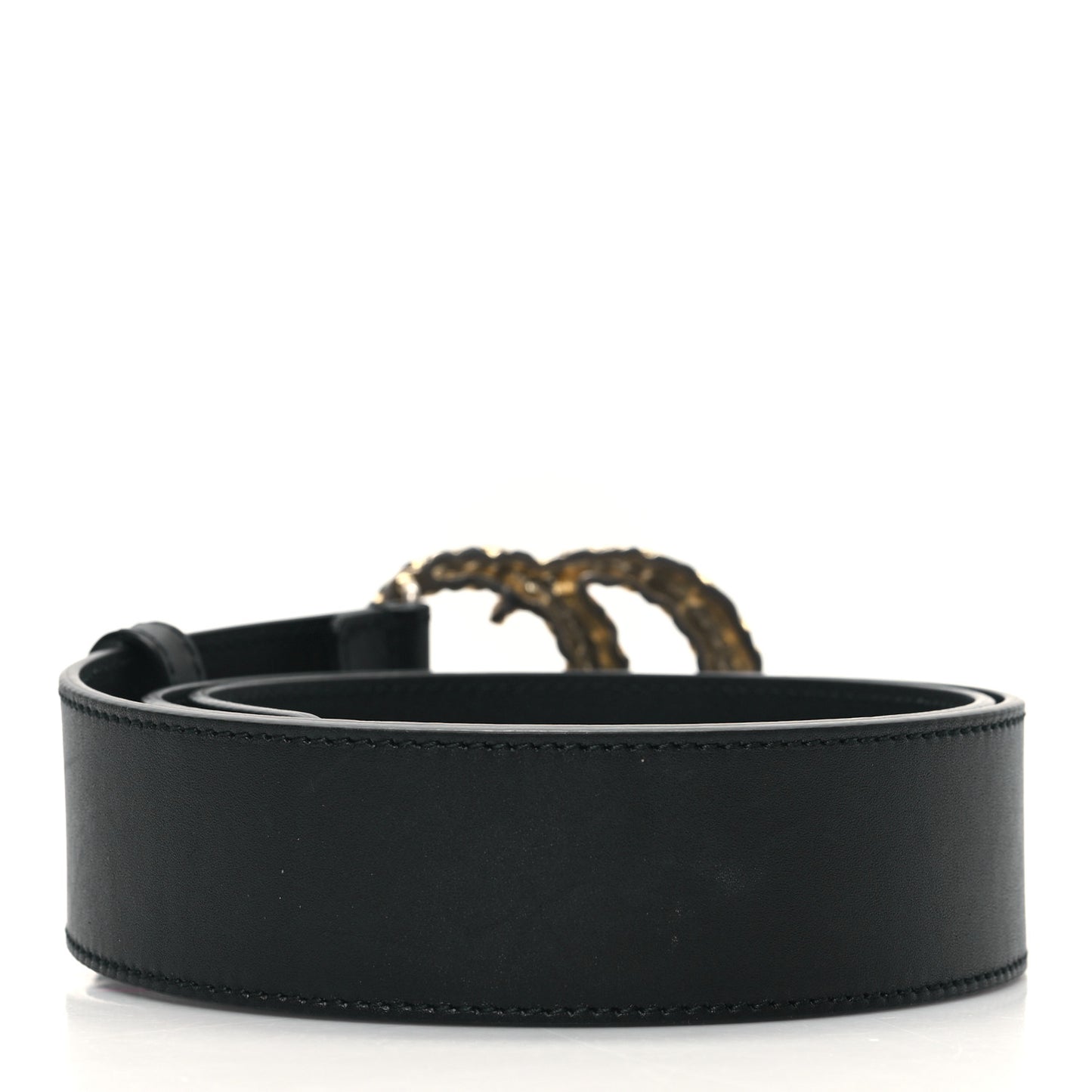 Moon Calfskin Scales Double G 40mm Belt 85 34 Black