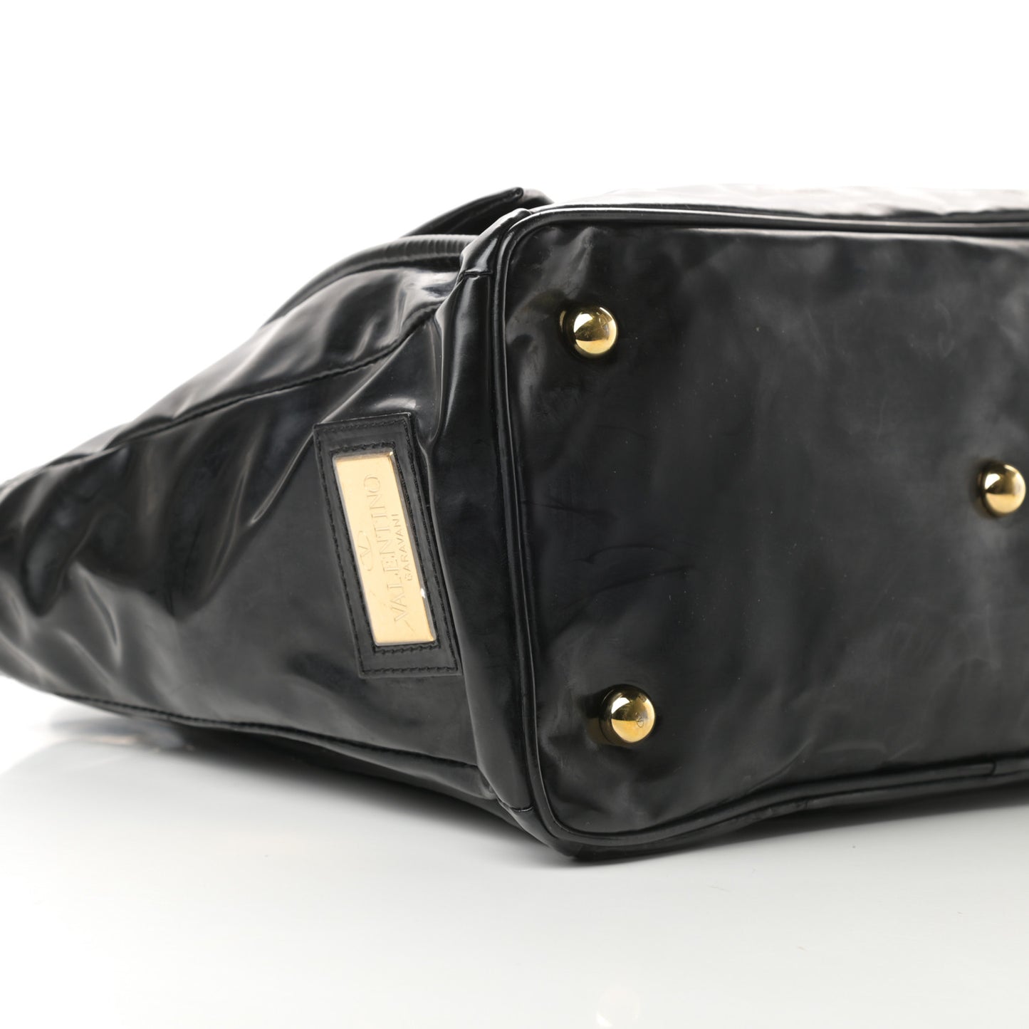 Patent Lacca Bow Tote Black