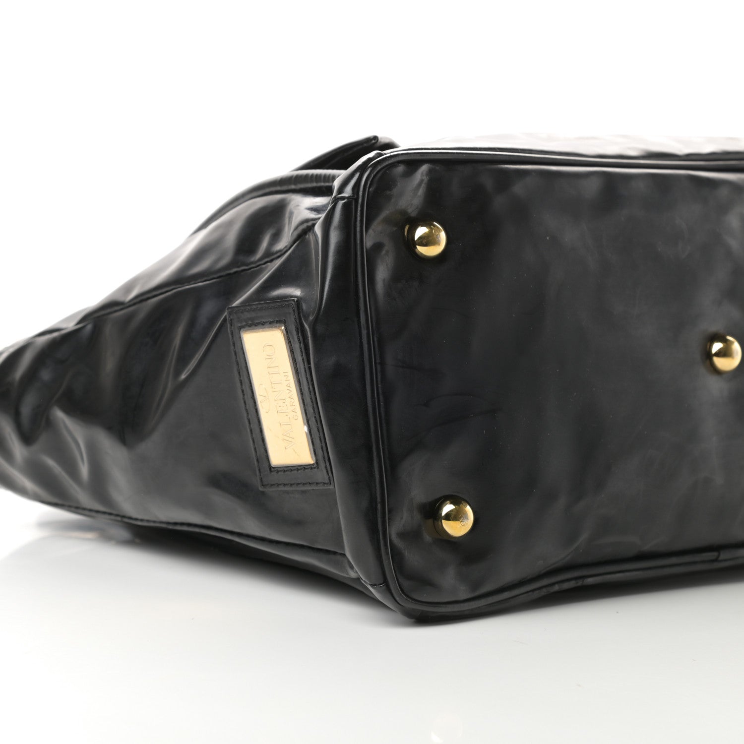 Valentino Garavani Patent Lacca Bow Tote Black 8 of 15