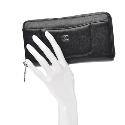 Chanel Grained Calfskin Neo Executive Zip Around Wallet Black 2 of 11
