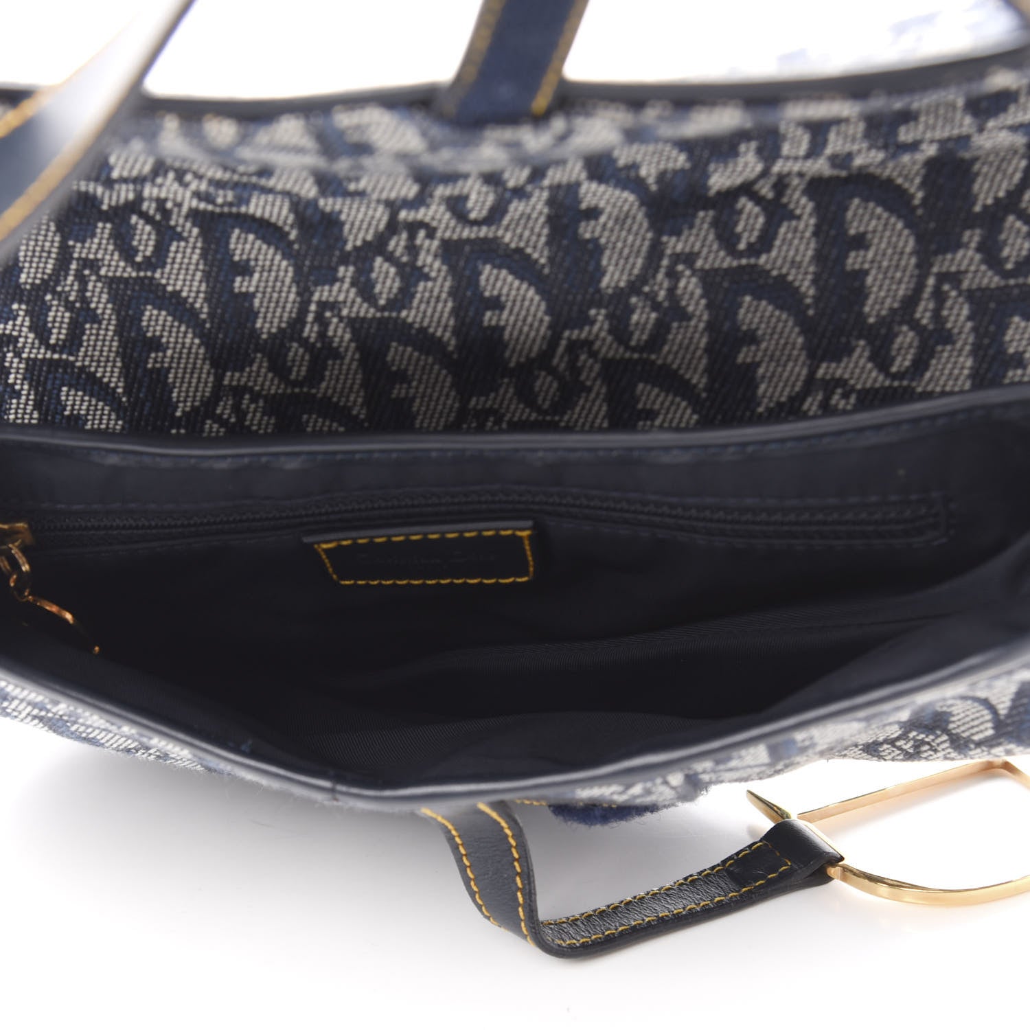 Christian Dior Monogram Saddle Bag Blue 5 of 10