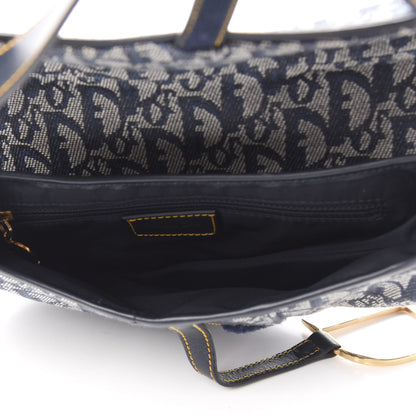 Christian Dior Monogram Saddle Bag Blue 5 of 10