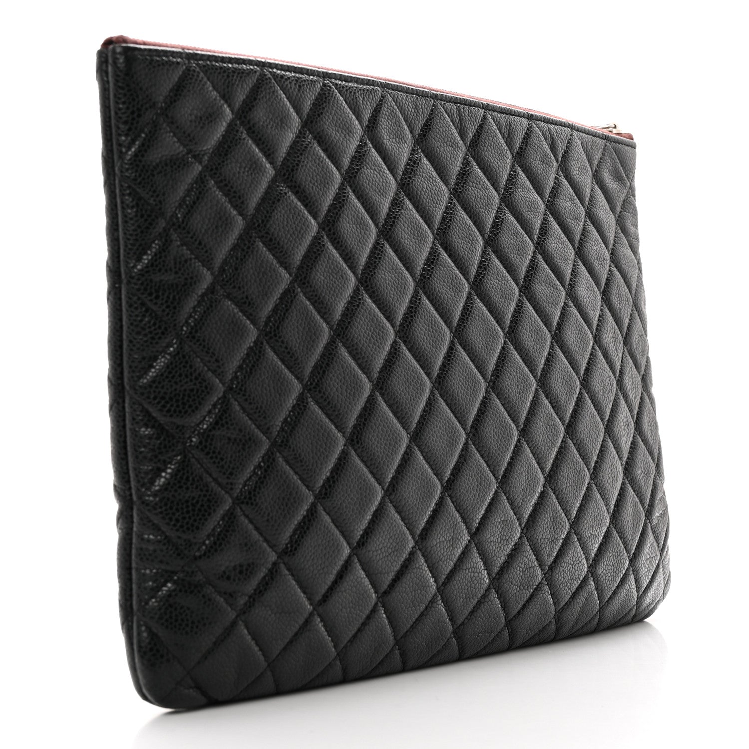 Chanel Caviar Quilted Large Cosmetic Case Black 3 of 9