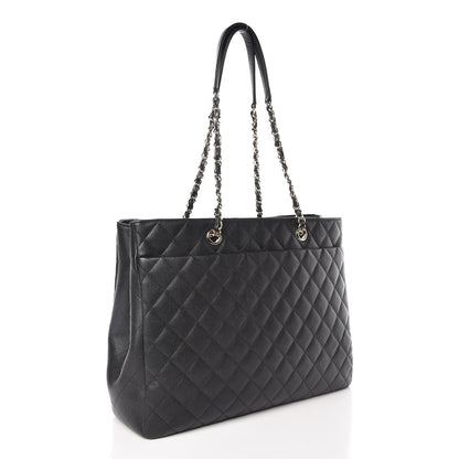 Chanel Caviar Quilted Large Classic Shopping Tote Black 3 of 12