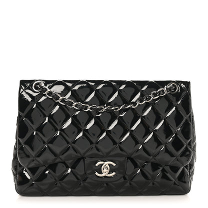 Chanel Patent Quilted Jumbo Double Flap Black 1 of 9