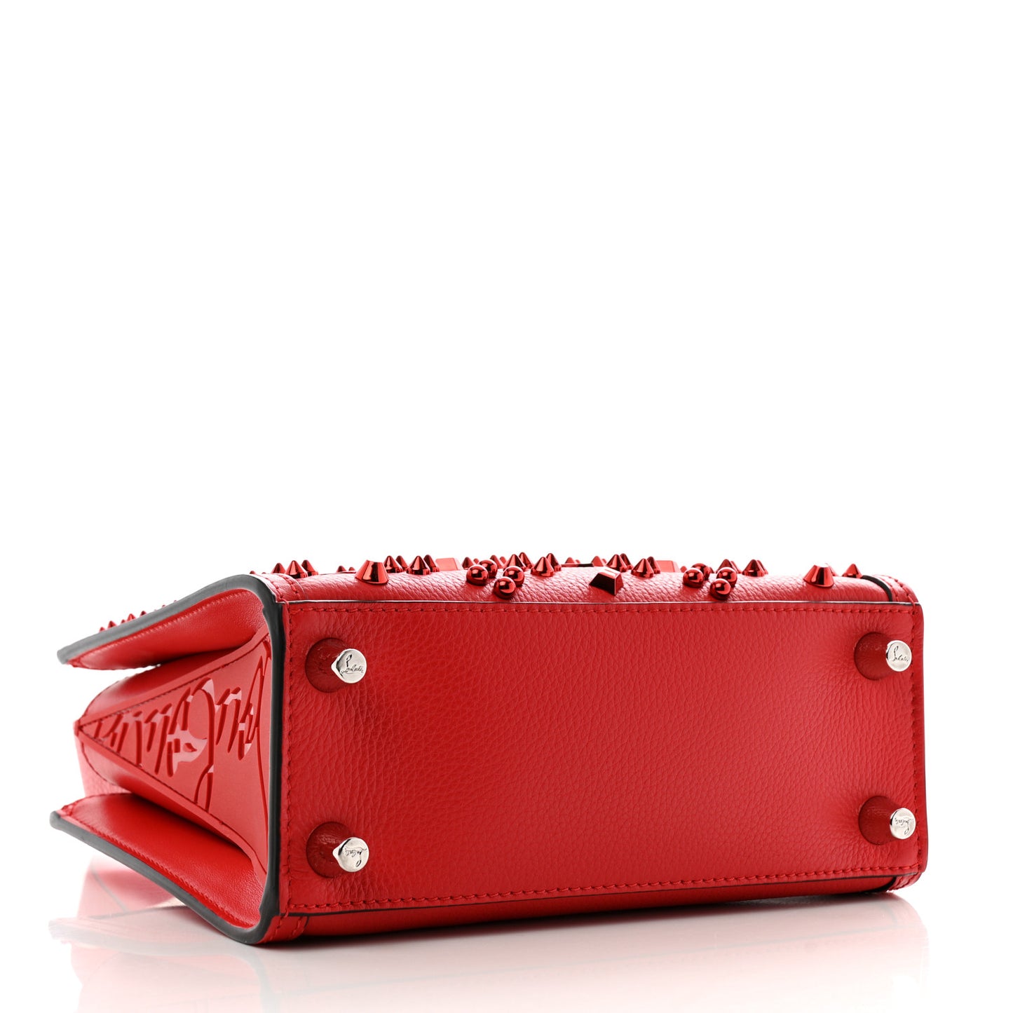 Calfskin Spikes Loubinthesky Mini Paloma Red