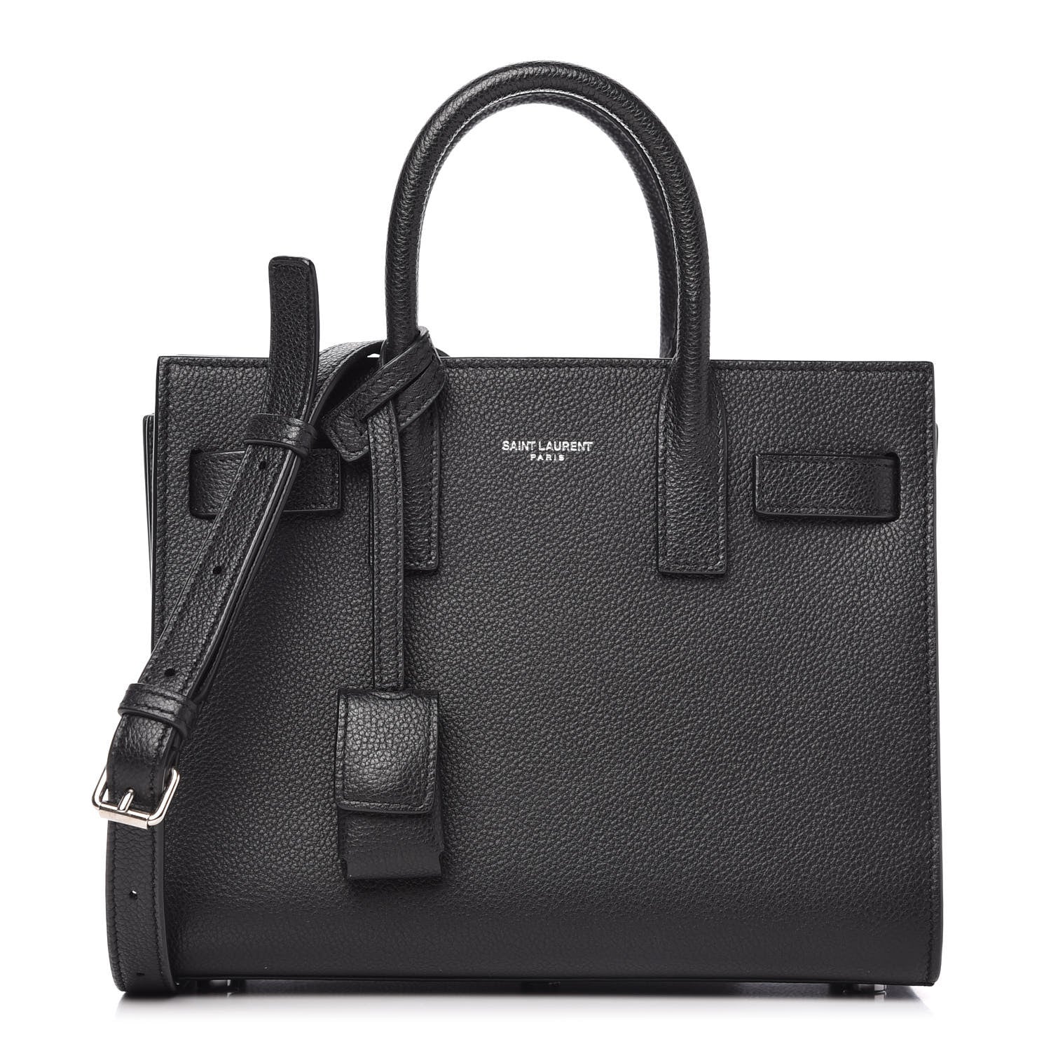 Saint Laurent Grained Calfskin Nano Sac De Jour Black 1 of 10