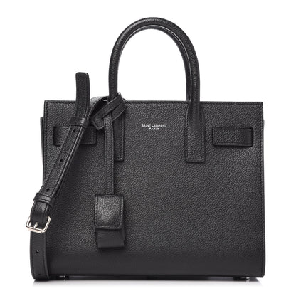 Saint Laurent Grained Calfskin Nano Sac De Jour Black 1 of 10