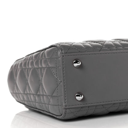 Christian Dior Lambskin Cannage Small My ABCDior Lady Dior Grey 5 of 8