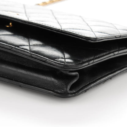 Chanel Lambskin Quilted Wallet On Chain WOC Black 9 of 9