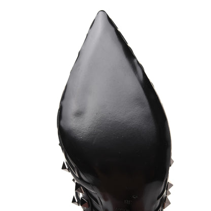 Valentino Garavani Calfskin Nappa Boudoir Rockstud Ankle Strap 100mm Pumps 38 Black 9 of 12