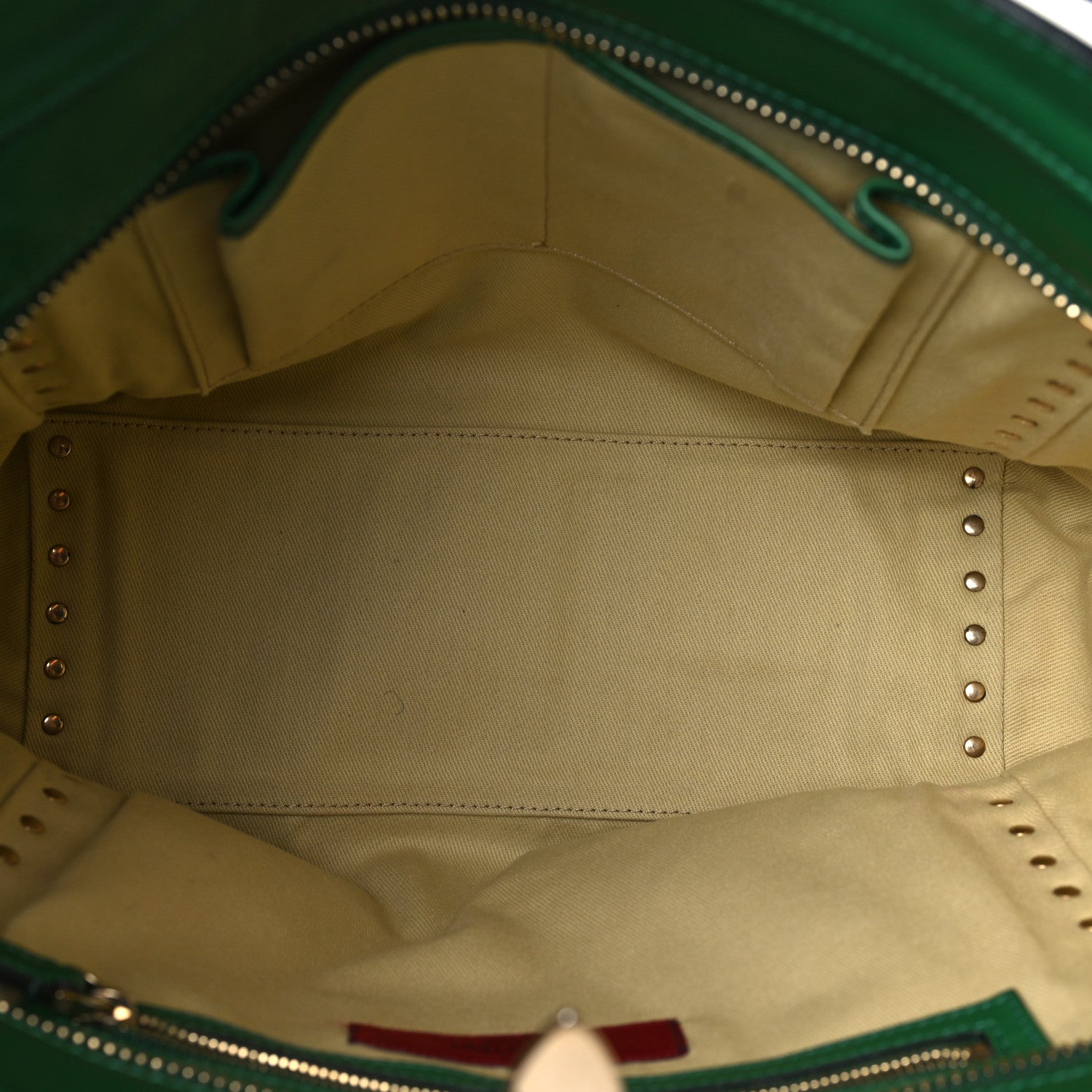 Valentino Garavani Vitello Rockstud Double Handle Tote Pop Green 5 of 11