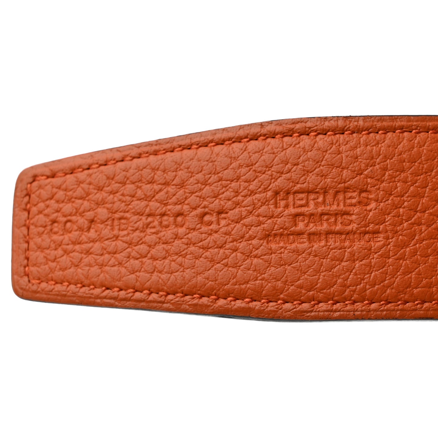 Box Togo Reversible 32mm Guilloche H Belt 80 32 Black Orange