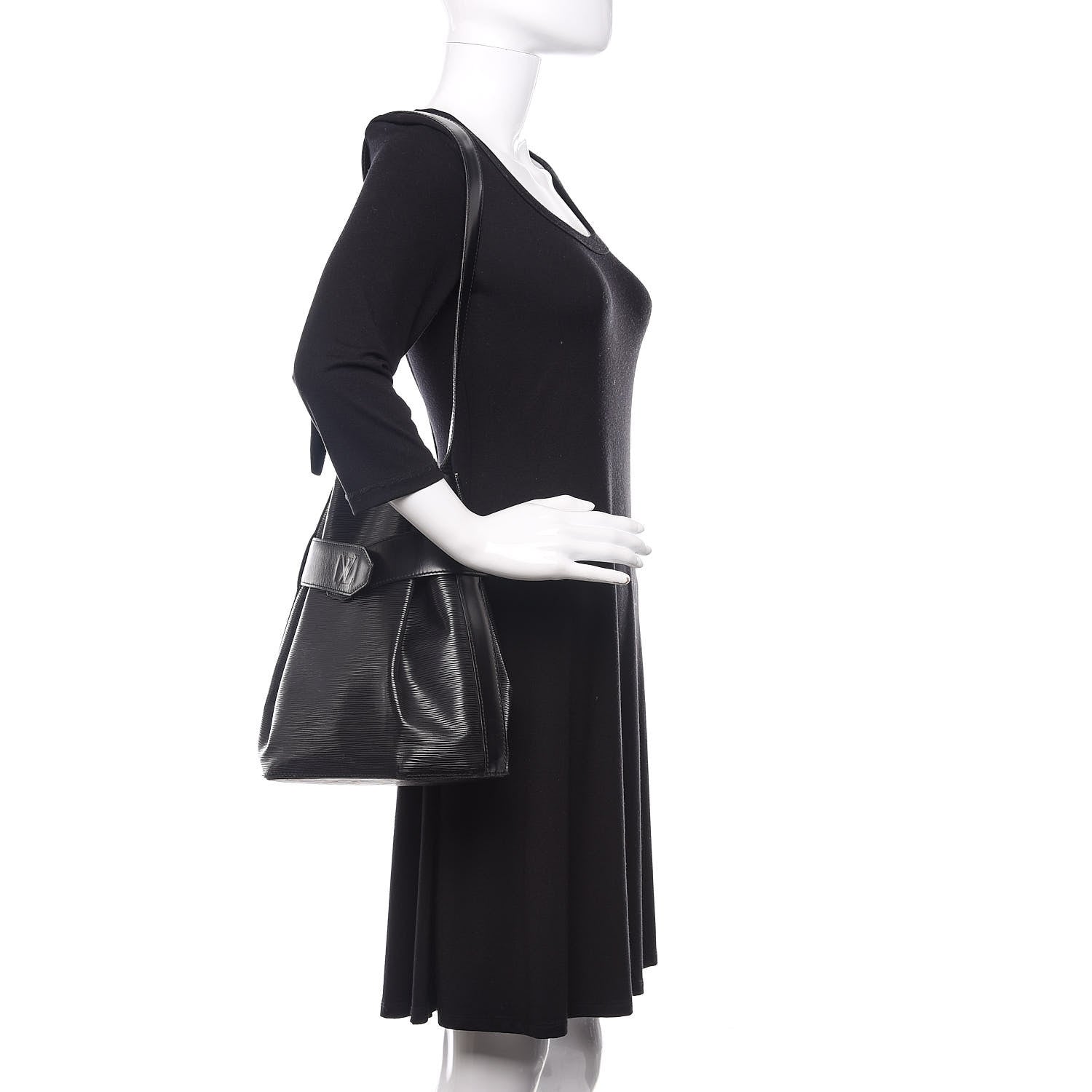 Louis Vuitton Epi Sac D'Epaule Black 2 of 10