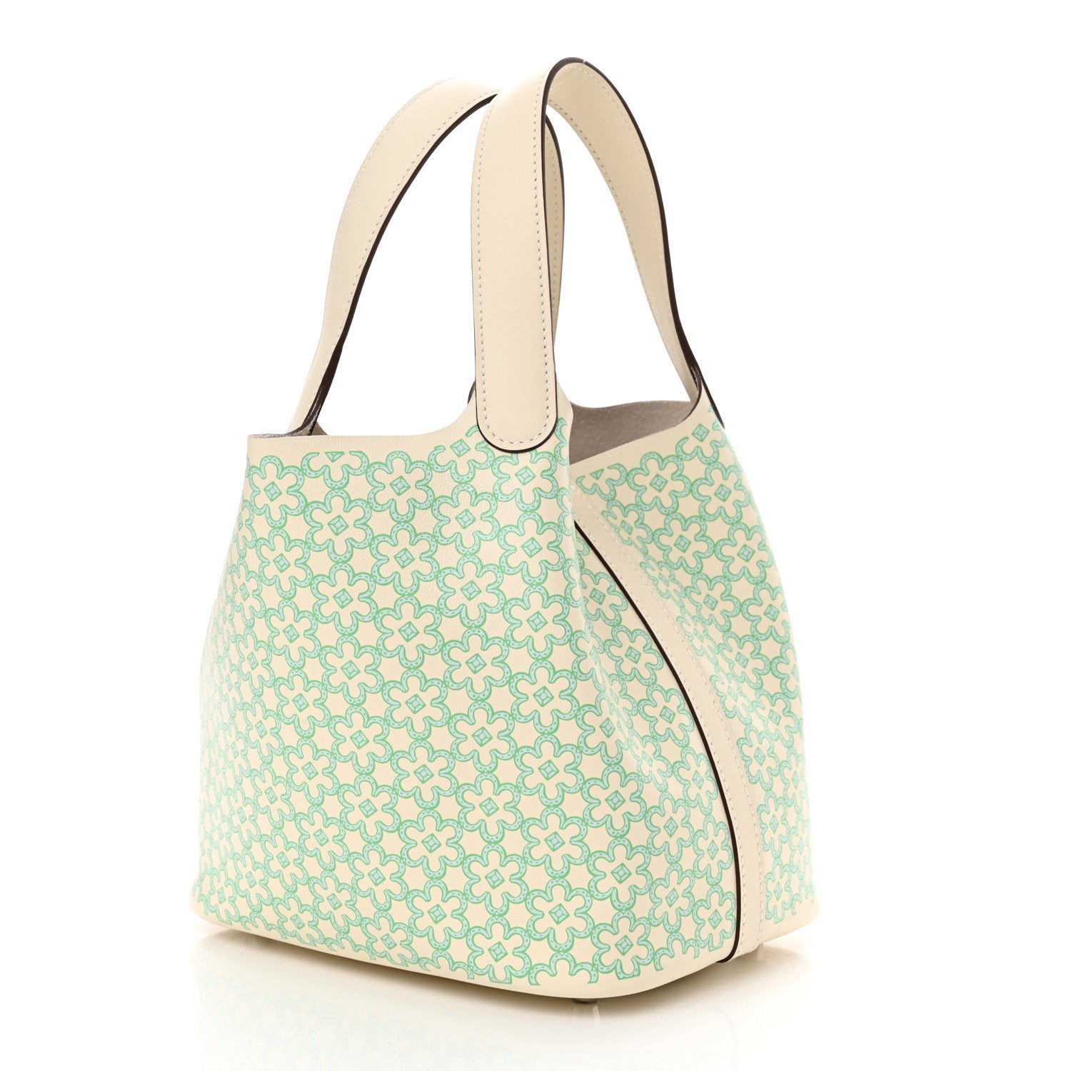 Hermes Swift Lucky Daisy Picotin Lock 18 PM Nata Vert 3 of 11