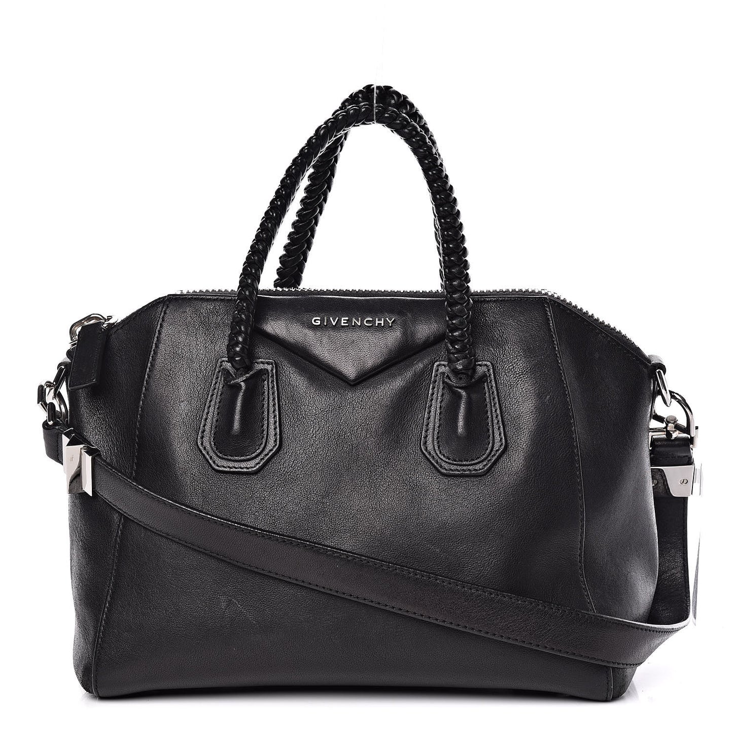 Calfskin Braid Small Antigona Black