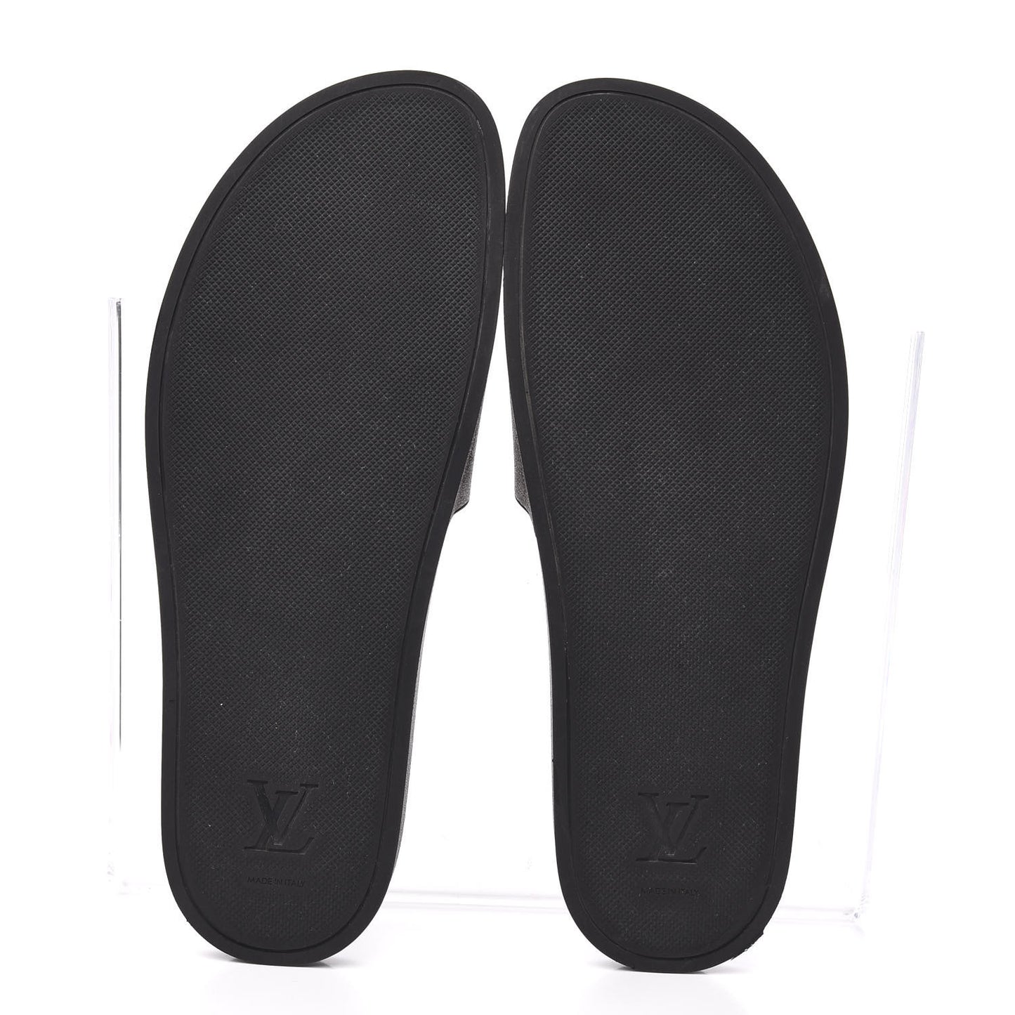 Rubber Monogram Mens Waterfront Mules 11 Macassar